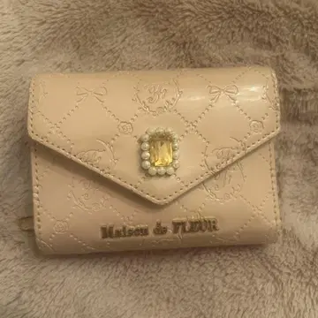 Maison de FLEUR 3단 폴더형 지갑 핑크