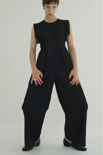 CLANE SQUARE SLEEVE DENIM ALL IN ONE