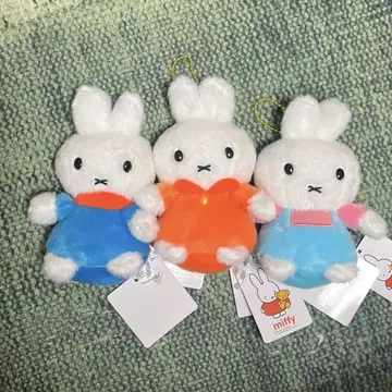 미피 푹신푹신 마스코트 봉제 인형 키링 참 총 3종