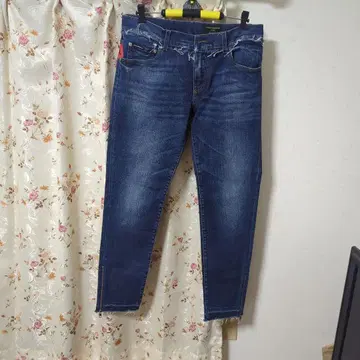 돌체앤가바나 Skinny 데님 청바지 피그 프린트