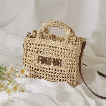 라피아 로고 토트백