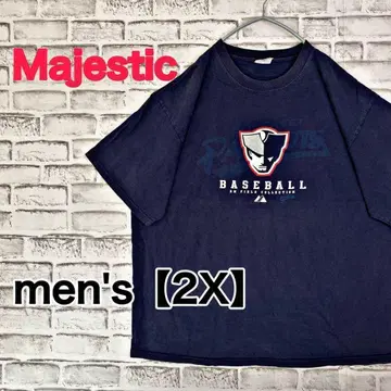 [ G722 ] Majestic 반팔 프린트 티셔츠 [ 2X ] 네이비
