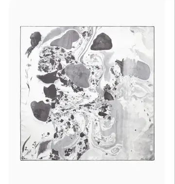 ame Kurogouchi Hand Printed Silk Scarf