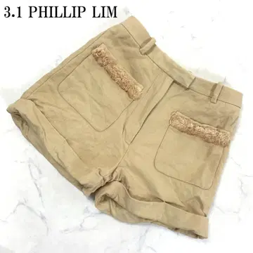 LA4190 필립 림 코튼 프린지 숏팬츠 베이지 0