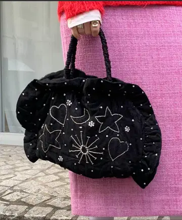 HEY! Mrs ROSE Velvet Gyoza Bag 블랙 블랙