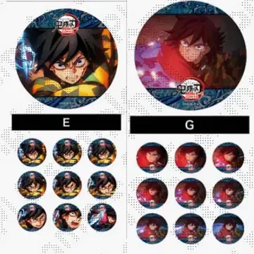 귀멸의 칼날 물의 호흡 랜덤 액션 애니메이션 캔뱃지 토미오카 기유 E G