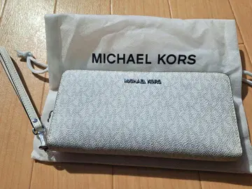 MICHAEL KORS 로고 장지갑 화이트