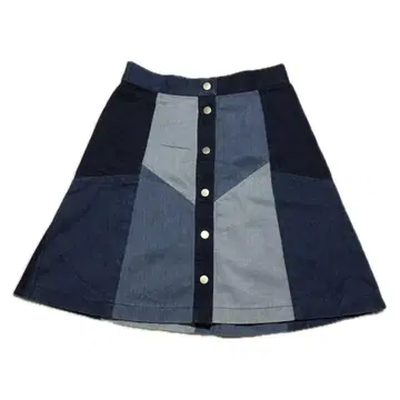 Ray BEAMS 데님 패널 플레어 스커트 새상품급