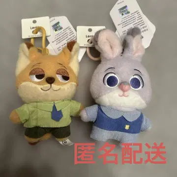 주토피아 봉제 인형 키링 닉 주디 페어