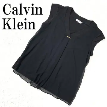 Calvin Klein 슬리브리스 블라우스 블랙 M B9761