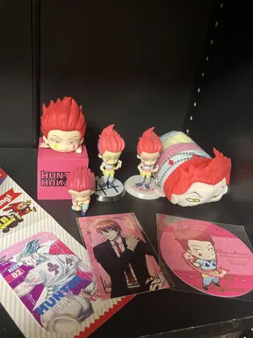 HUNTER x HUNTER 히소카 미니 피규어 외 굿즈 세트 묶음 판매