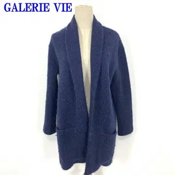 GALERIE VIE 가디건 네이비 울 롱 L C2357