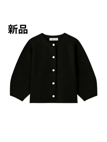새상품 [AVENIRETOILE] 밀라노 리브 펄 버튼 니트 재킷