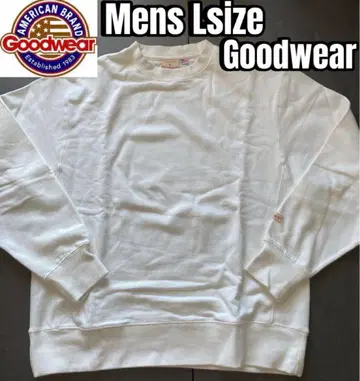 Goodwear 남성용 L 사이즈 화이트 맨투맨