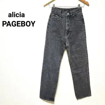 PAGEBOY 블랙 스트레이트 데님 XS