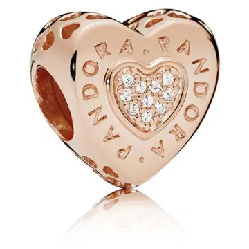 PANDORA 로즈 Signature 하트 참