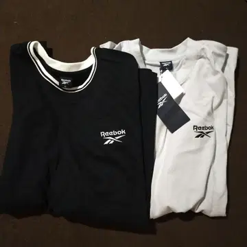 Reebok T셔츠 블랙 화이트 2매 세트