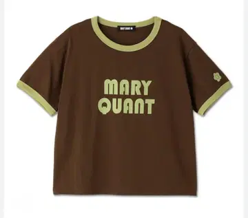 마리콴트 MARY QUANT 레트로 로고 프린트 링거 티셔츠