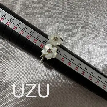 UZU 꽃 모티브 실버 반지