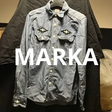 [MARKA / 마카] 긴팔 데님 셔츠 / 웨스턴 셔츠 / 1