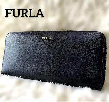 새상품급 FURLA 훌라 장지갑 라운드 지퍼 블랙 지갑
