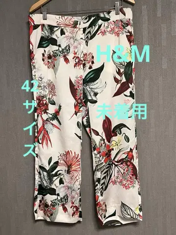 H&M 플라워 프린트 와이드 팬츠 미착용 42 사이즈