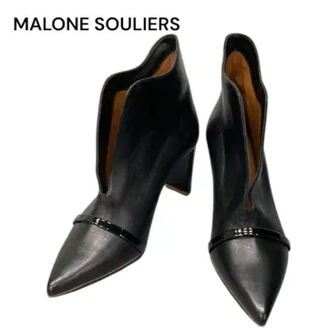 [새상품급] MALONE SOULIERS 블랙 가죽 부티 38