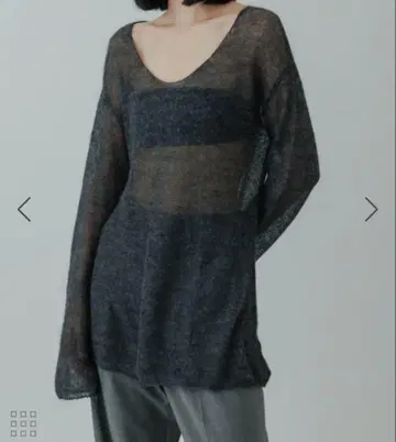 [ yo BIOTOP ] Sheer mohair V top 요비오토프