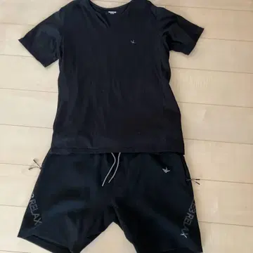 PIU1UGUALE3 RELAX 블랙 숏팬츠 셋업