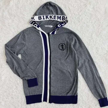 BIKKEMBERGS 지퍼 후드티 로고 L 사이즈 (850)