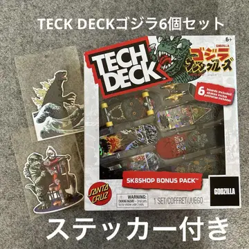 TECK DECK 테크 데크 US 핑거보드 고질라 6개 세트 스티커 포함