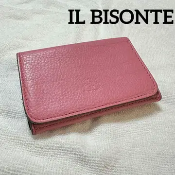 [레어] 일비종떼 IL BISONTE 카드 케이스 명함지갑 파스텔 핑크