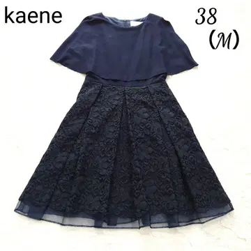 [새상품급] kaene 케이프풍 레이스 절개 원피스 포멀 드레스