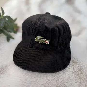 90년대 LACOSTE 라코스테 코듀로이 캡 남성용 블랙 모자