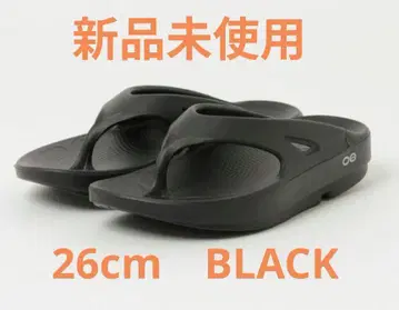 미사용 새상품 OOFOS 블랙 플립플랍 26cm