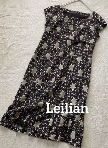 새상품급 Leilian 레리안 고급 페미닌 올 패턴 프린트 원피스