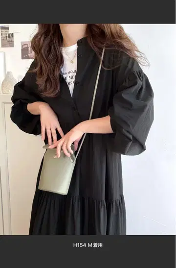 블랙 티어드 롱 드레스 M 사이즈