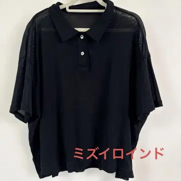 mizuiroind 블랙 반팔 피케 셔츠