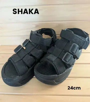 SHAKA 블랙 스포츠 샌들