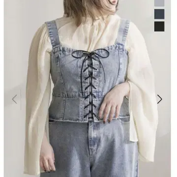 CLETTE 오리지널 레이스업 데님 뷔스티에