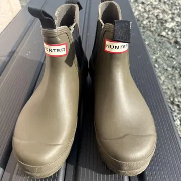 HUNTER 올리브 그린 숏부츠