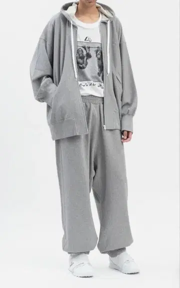 HEDMAYNER x 리복 맨투맨 조거 팬츠 그레이 미사용