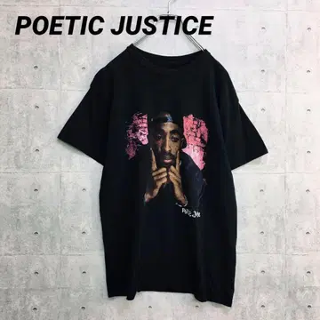 Z0190 US 구제 의류 티셔츠 블랙 M 빅 프린트 2PAC