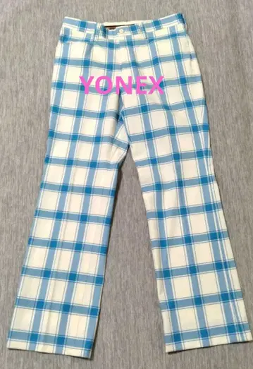 새상품급 요넥스 YONEX 골프 팬츠 블루 화이트 체크 가을, 봄
