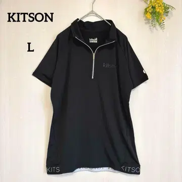 [키트슨] KITSON 하프 지퍼 셔츠 스포츠 웨어 블랙 L