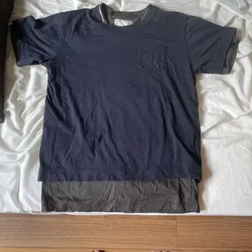 sacai 20SS 레이어드 넥 지퍼 티셔츠 사이즈 1