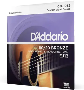 D'Addario EJ13 어쿠스틱 기타 줄 10팩