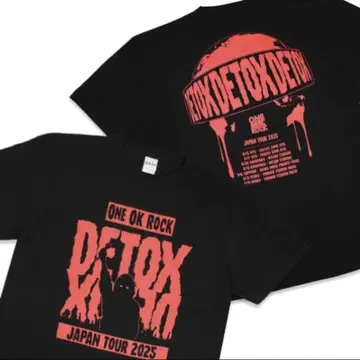ONE OK ROCK 티셔츠 L 사이즈 블랙 레드
