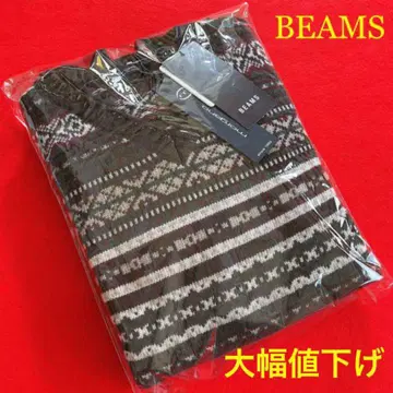 [새상품] BEAMS F MORGANO / 별주 페어아일 V넥 니트