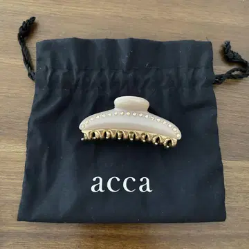 acca 헤어 클립 베이지